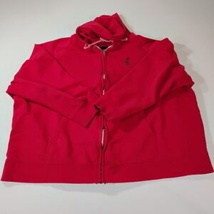 Trilogy Women's 2XL? Red Full Zip Hoodie Sweater Size Tag Faded